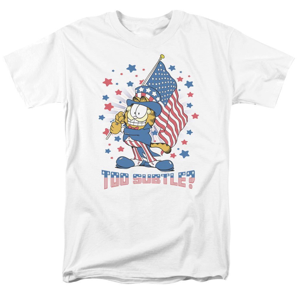 Garfield Subtle Mens T Shirt White Retro Pop Classics