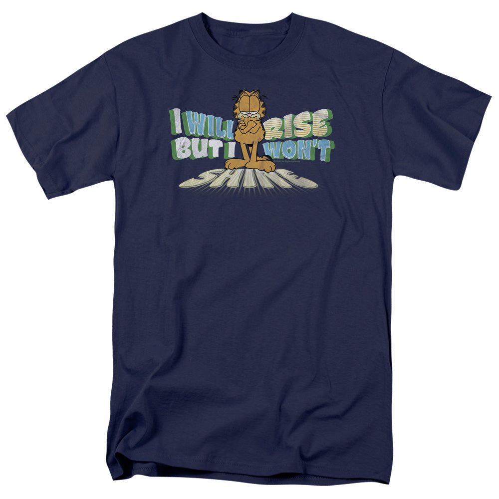 Garfield Rise Not Shine Mens T Shirt Navy Blue Retro Pop Classics
