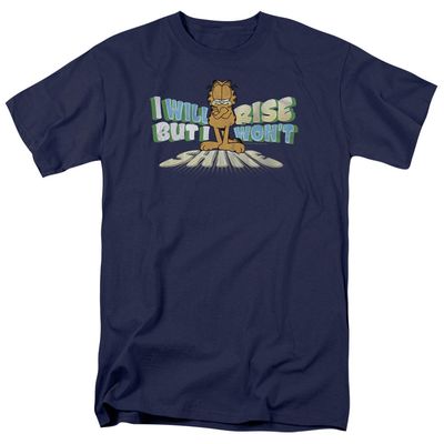 Garfield Rise Not Shine Mens T Shirt Navy Blue Retro Pop Classics
