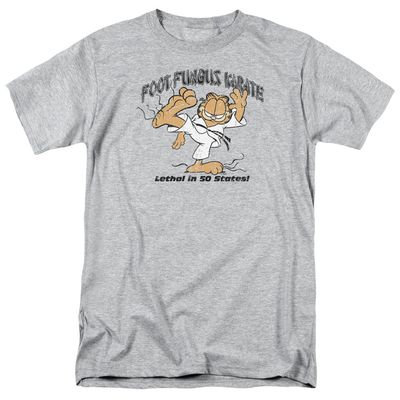 Garfield Foot Fungus Karate Mens T Shirt Athletic Heather Retro Pop Classics