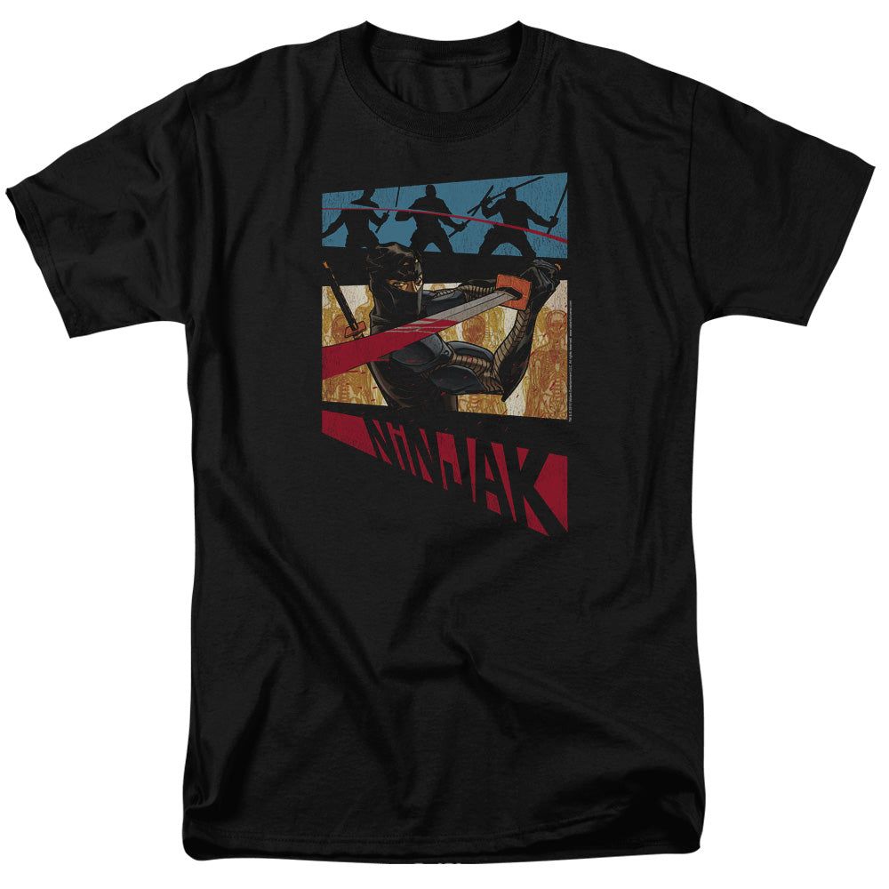 Ninjak Panel Mens T Shirt Black Retro Pop Classics