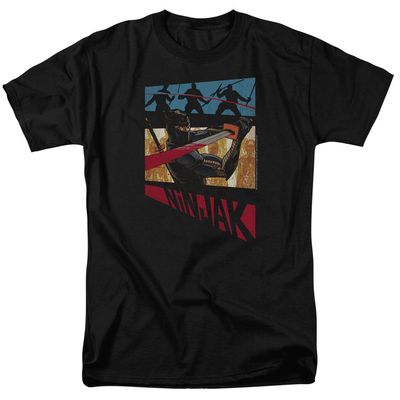 Ninjak Panel Mens T Shirt Black Retro Pop Classics