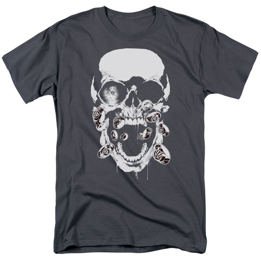 Green Lantern Black Lantern Skull Mens T Shirt Charcoal Retro Pop Classics