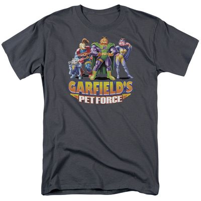 Garfield Beyond Mens T Shirt Charcoal Retro Pop Classics
