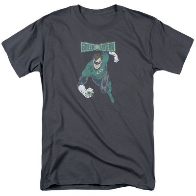 Dco Desaturated Green Lantern Mens T Shirt Charcoal Retro Pop Classics