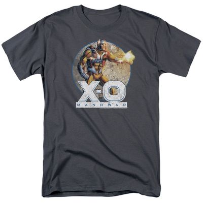 Xo Manowar Vintage Manowar Mens T Shirt Charcoal Retro Pop Classics