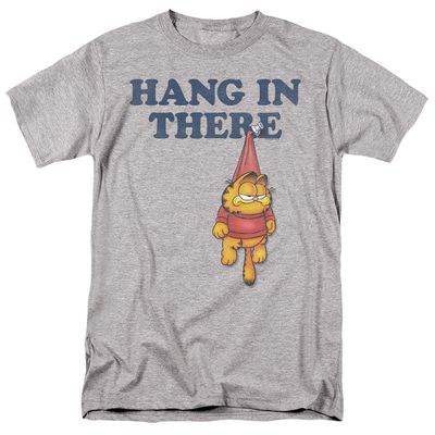 Garfield Hang In There Mens T Shirt Athletic Heather Retro Pop Classics