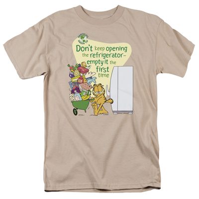 Garfield Empty It Mens T Shirt Sand Retro Pop Classics