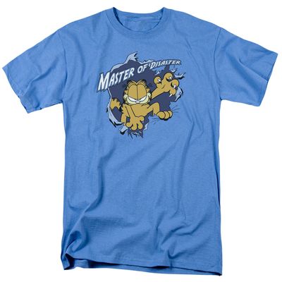 Garfield Master of Disaster Mens T Shirt Carolina Blue Retro Pop Classics