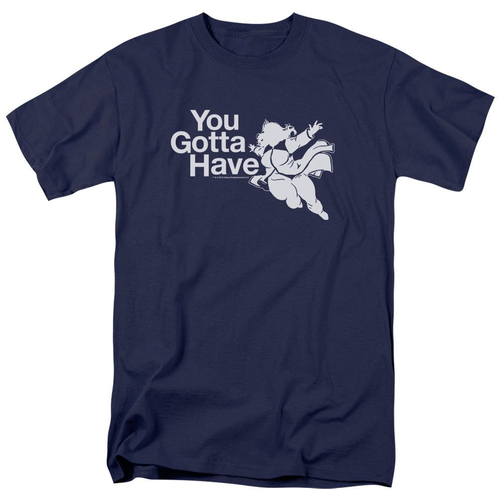 Valiant You Gotta Have Faith Mens T Shirt Navy Blue Retro Pop Classics