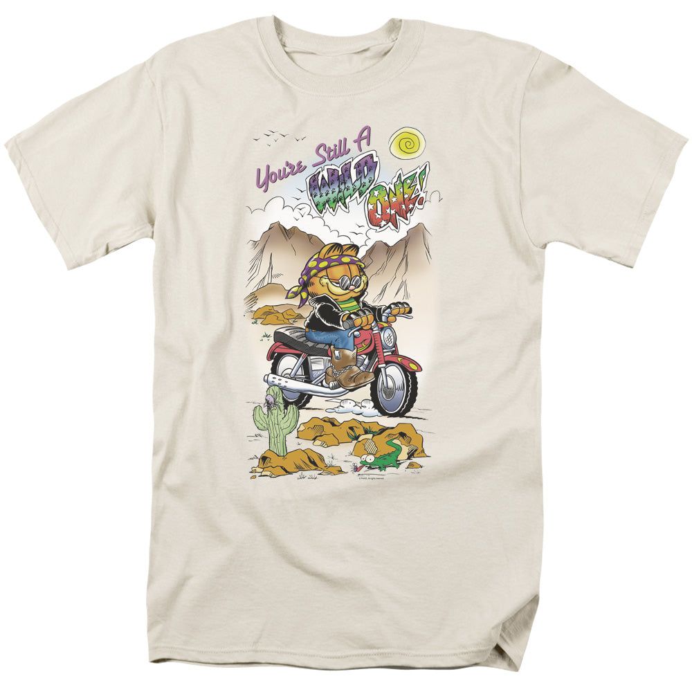 Garfield Wild One Mens T Shirt Cream Retro Pop Classics