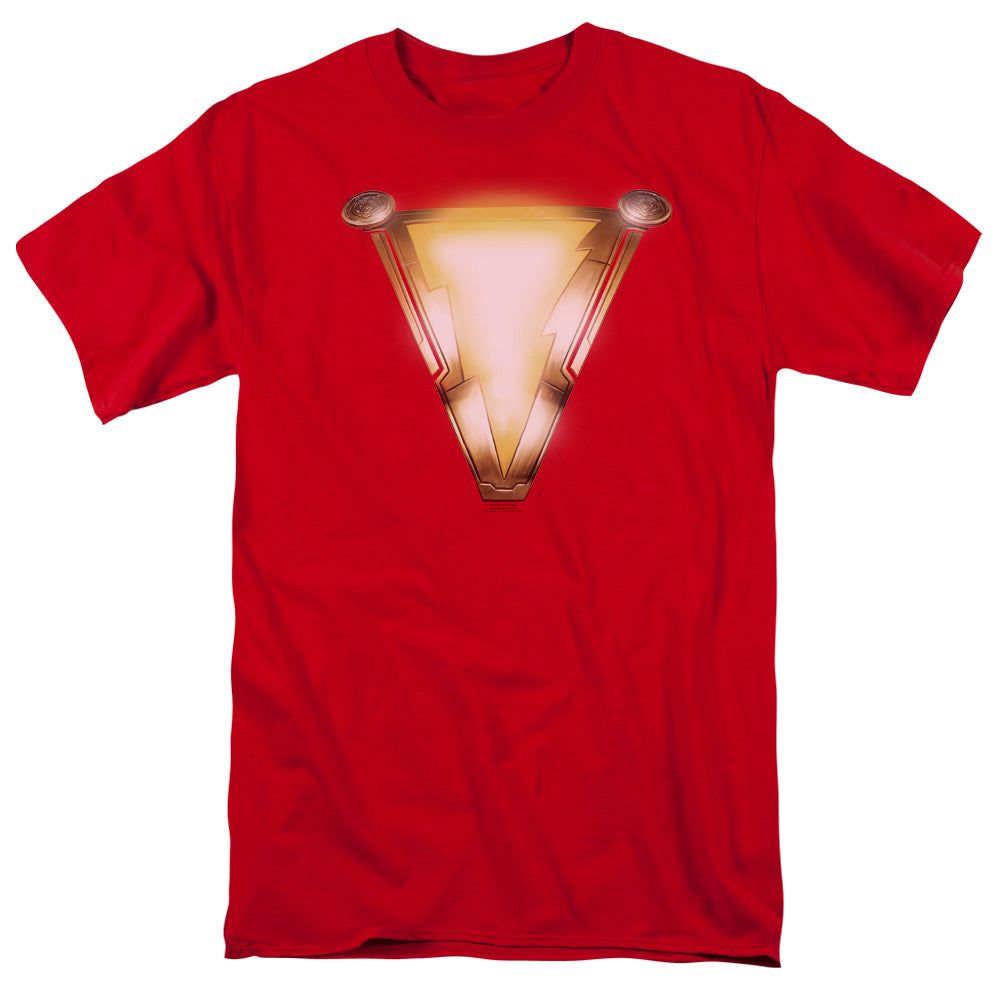 Shazam Movie Bolt Mens T Shirt Red Retro Pop Classics