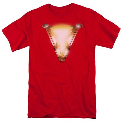 Shazam Movie Bolt Mens T Shirt Red Retro Pop Classics