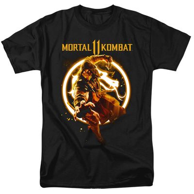 Mortal Kombat 11 Scorpion Flames Mens T Shirt Black Retro Pop Classics