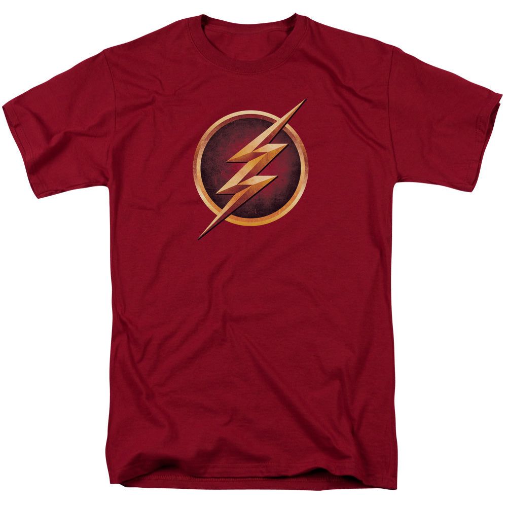 The Flash Chest Logo Mens T Shirt Cardinal Retro Pop Classics