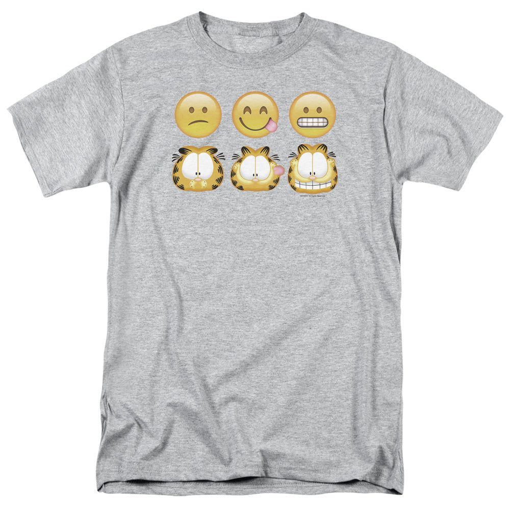 Garfield Emojis Mens T Shirt Athletic Heather Retro Pop Classics