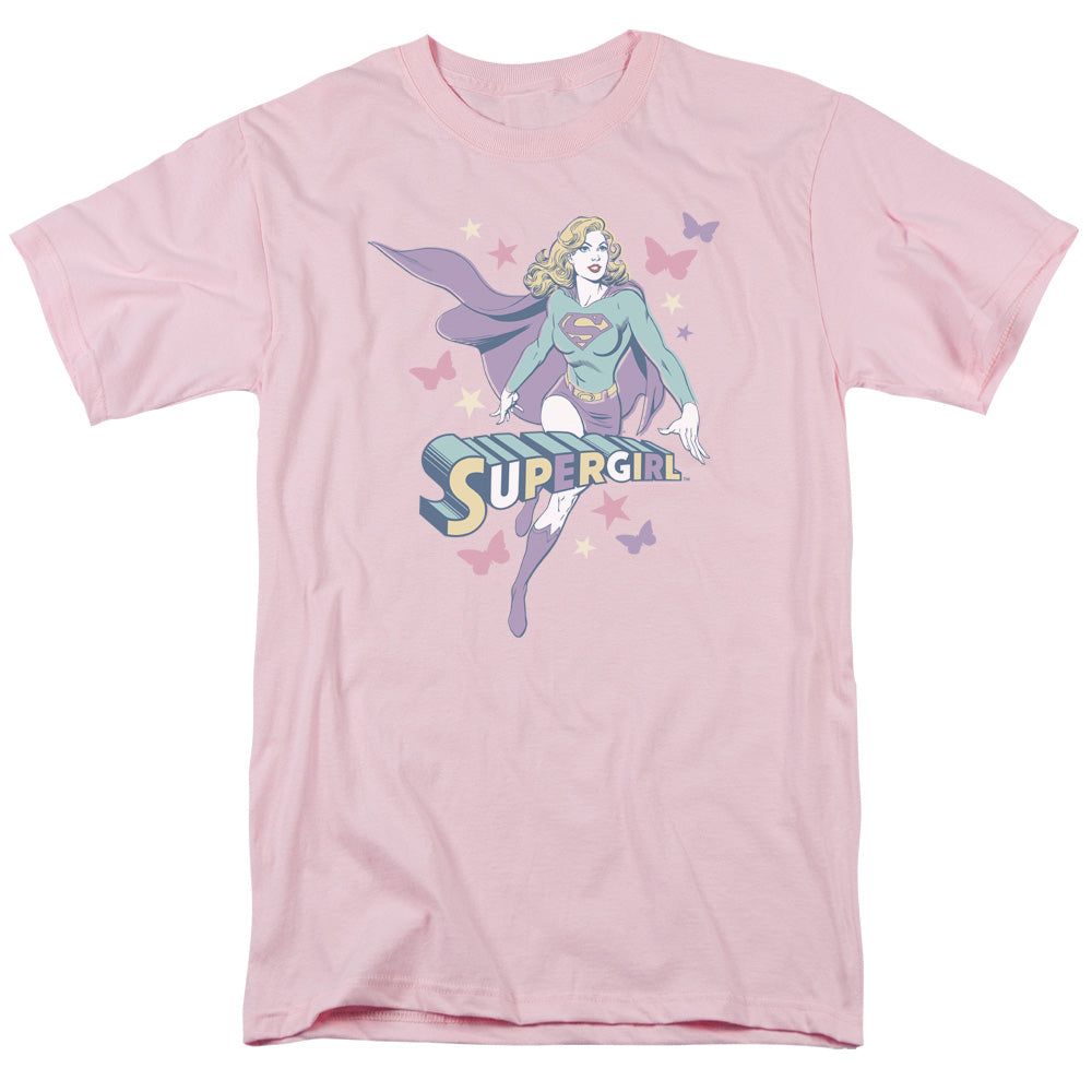Dc Supergirl Pastels Mens T Shirt Pink Retro Pop Classics