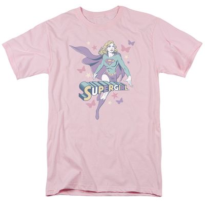 Dc Supergirl Pastels Mens T Shirt Pink Retro Pop Classics