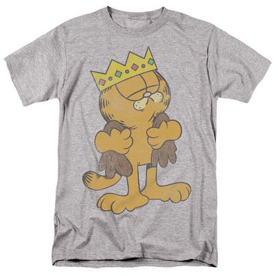 Garfield King Garfield Mens T Shirt Athletic Heather Retro Pop Classics