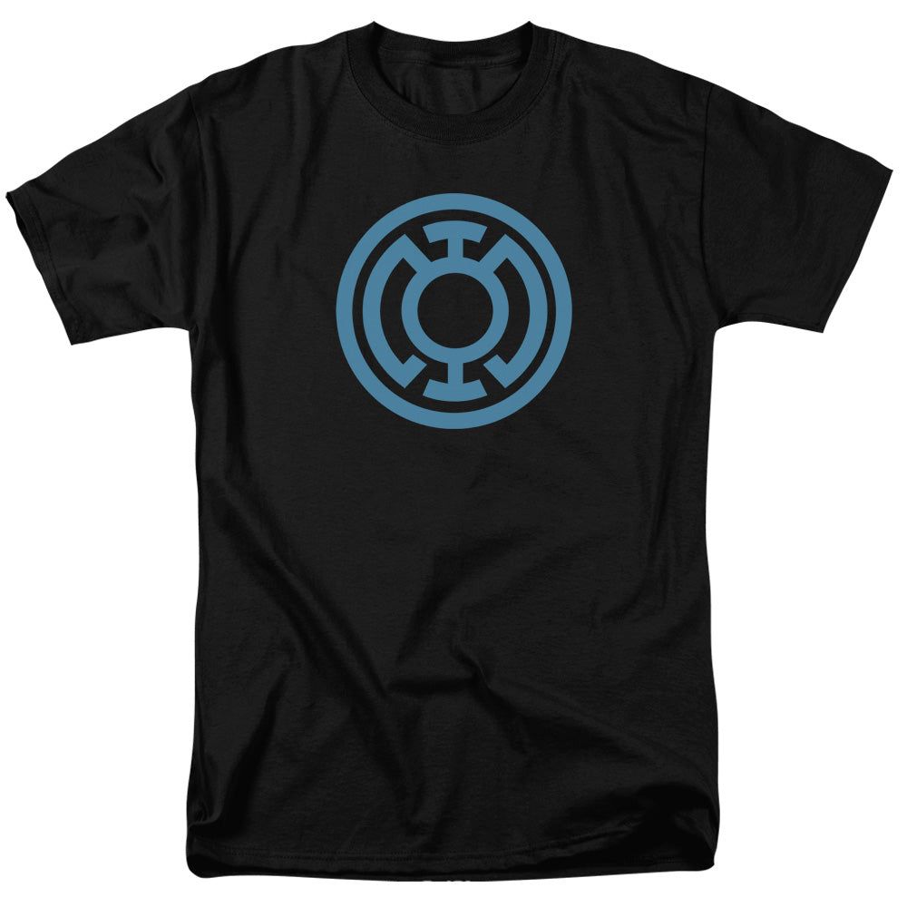 Green Lantern Lt Blue Emblem Mens T Shirt Black Retro Pop Classics