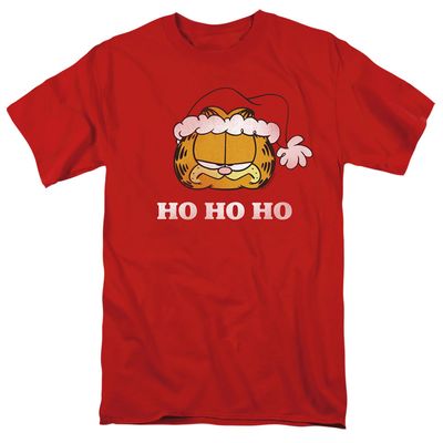 Garfield Ho Ho Ho Mens T Shirt Red Retro Pop Classics