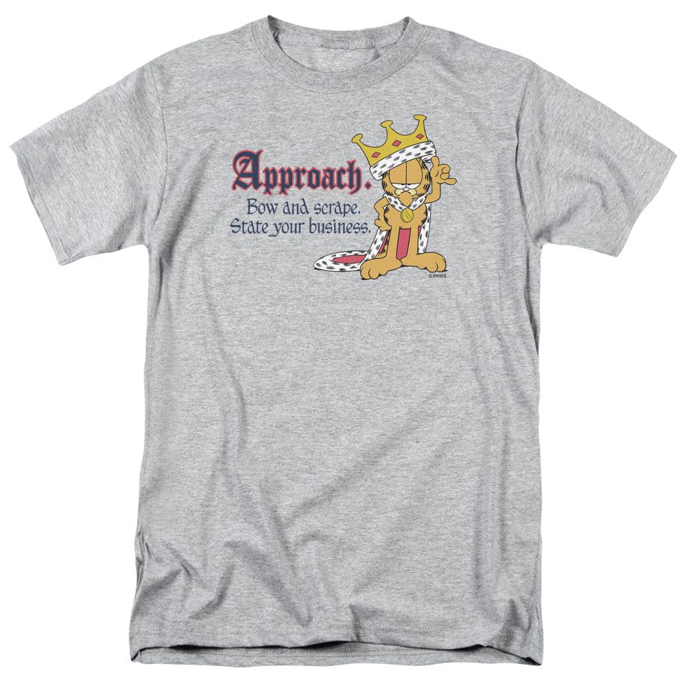 Garfield State Your Business Mens T Shirt Athletic Heather Retro Pop Classics