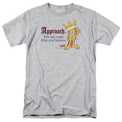Garfield State Your Business Mens T Shirt Athletic Heather Retro Pop Classics