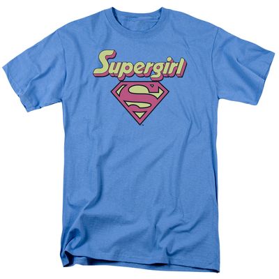 Dc Im A Supergirl Mens T Shirt Carolina Blue Retro Pop Classics