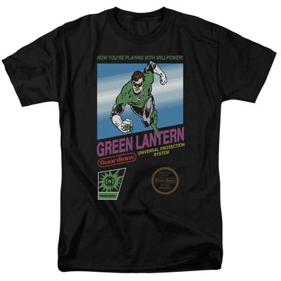 Green Lantern Box Art Mens T Shirt Black Retro Pop Classics