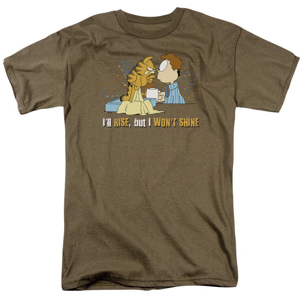 Garfield Ill Rise Mens T Shirt Safari Green Retro Pop Classics