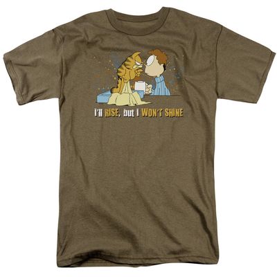 Garfield Ill Rise Mens T Shirt Safari Green Retro Pop Classics