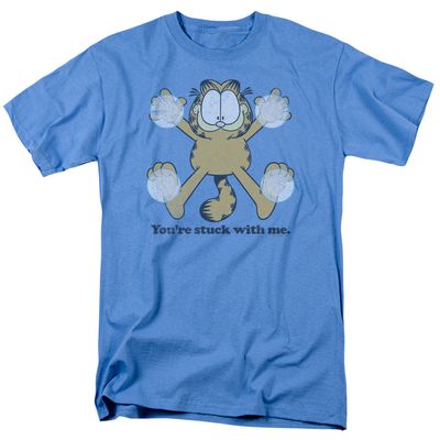Garfield Stuck Mens T Shirt Carolina Blue Retro Pop Classics