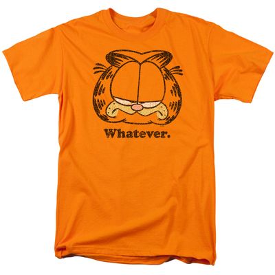 Garfield Whatever Mens T Shirt Orange Retro Pop Classics