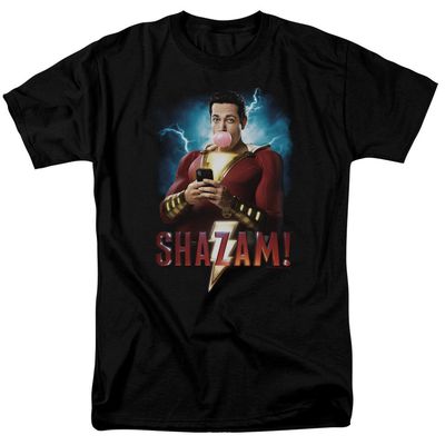 Shazam Movie Blowing Up Mens T Shirt Black Retro Pop Classics