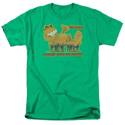 Garfield My Peeps Mens T Shirt Kelly Green Retro Pop Classics