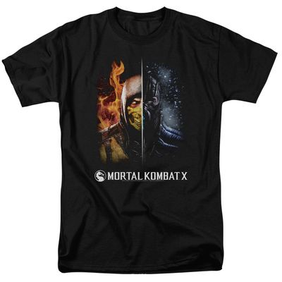 Mortal Kombat Fire And Ice Mens T Shirt Black Retro Pop Classics