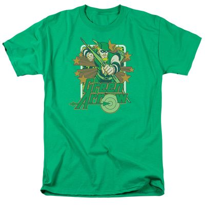 Dc Green Arrow Stars Mens T Shirt Kelly Green Retro Pop Classics