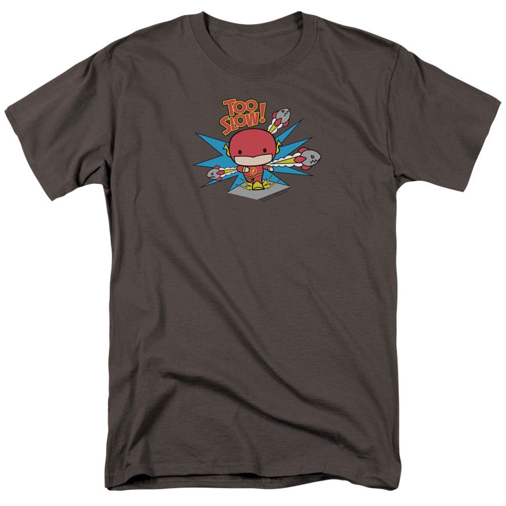The Flash Too Slow Mens T Shirt Charcoal Retro Pop Classics