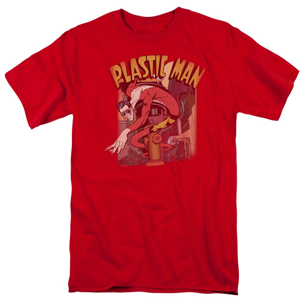 Dc Plastic Man Street Mens T Shirt Red Retro Pop Classics