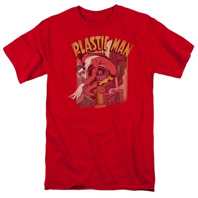 Dc Plastic Man Street Mens T Shirt Red Retro Pop Classics