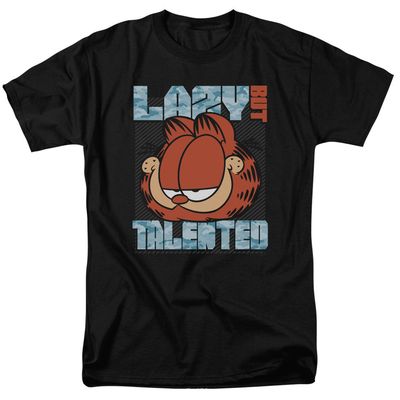 Garfield Lazy But Talented Mens T Shirt Black Retro Pop Classics