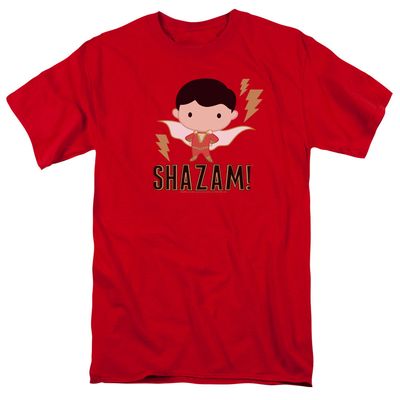 Shazam Movie Shazam Chibi Mens T Shirt Red Retro Pop Classics