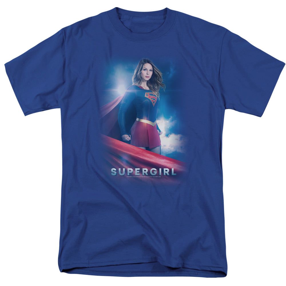 Supergirl Kara Zor El Mens T Shirt Royal Blue Retro Pop Classics