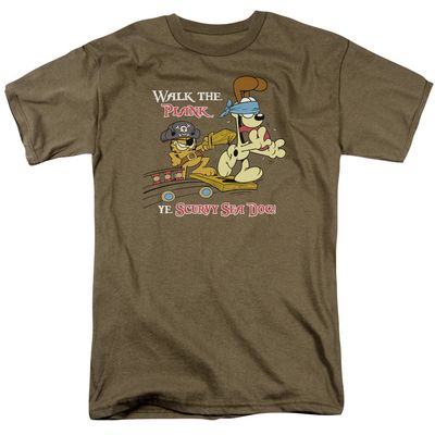 Garfield Walk the Plank Mens T Shirt Safari Green Retro Pop Classics