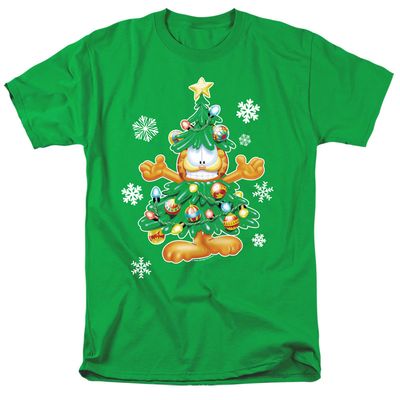 Garfield Tree Mens T Shirt Kelly Green Retro Pop Classics