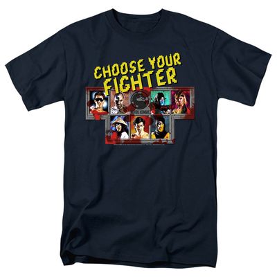 Mortal Kombat Klassic Choose Your Fighter Mens T Shirt Navy Retro Pop Classics