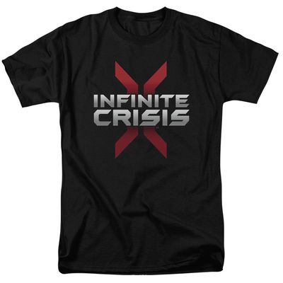 Infinite Crisis Logo Mens T Shirt Black Retro Pop Classics