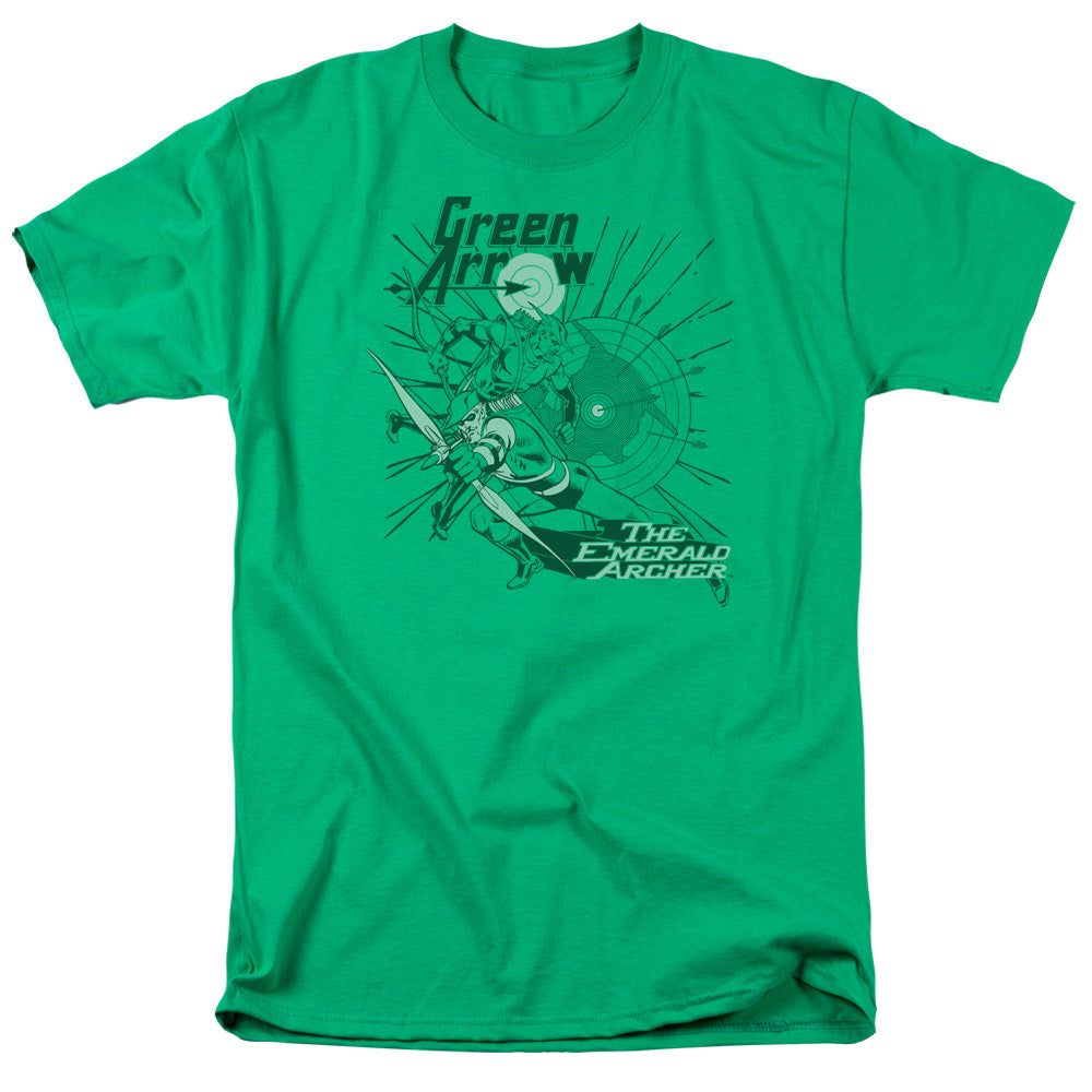 Dc Green Arrow The Emerald Archer Mens T Shirt Kelly Green Retro Pop Classics
