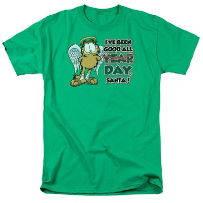 Garfield Ive Been Good Mens T Shirt Kelly Green Retro Pop Classics