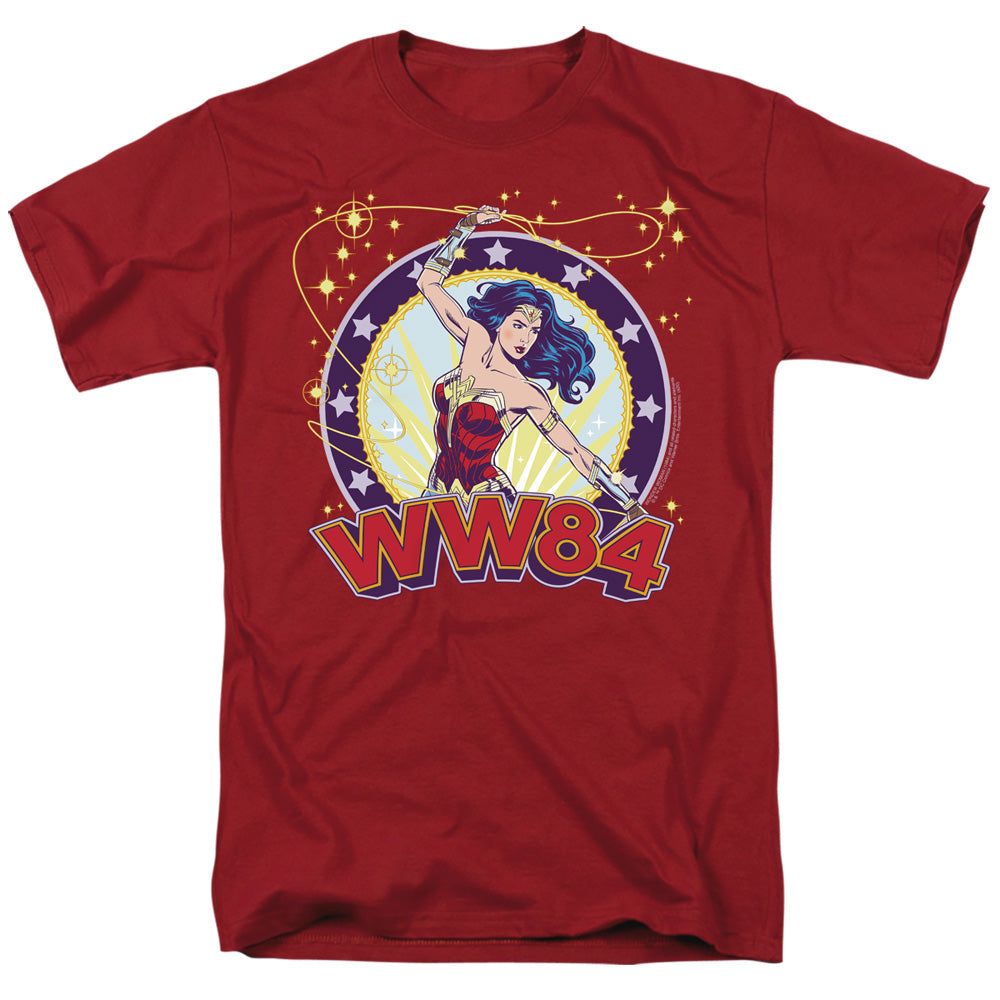 Wonder Woman 84 Lasso Star Mens T Shirt Cardinal Retro Pop Classics
